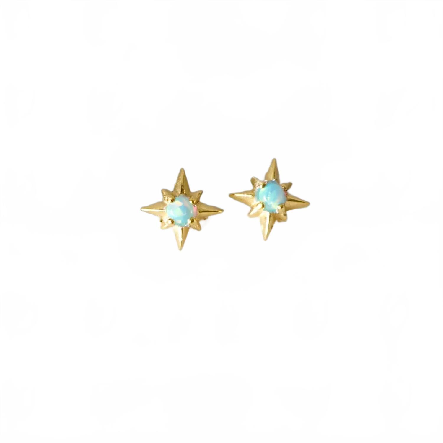 New Mesa Blue Women's Opal Star Earrings In Blue